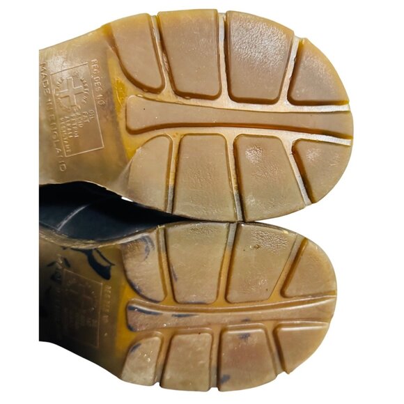 Dr Martens Mary Jane Size 4 T-strap Polley  platform double sole Black Leather - Picture 10 of 13